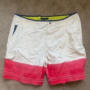 Tommy Hilfiger size 40 men’s red Cream  bathing suit